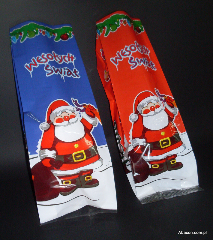 Duże świąteczne GWIAZDKA woreczki i torebki foliowe z celofanu