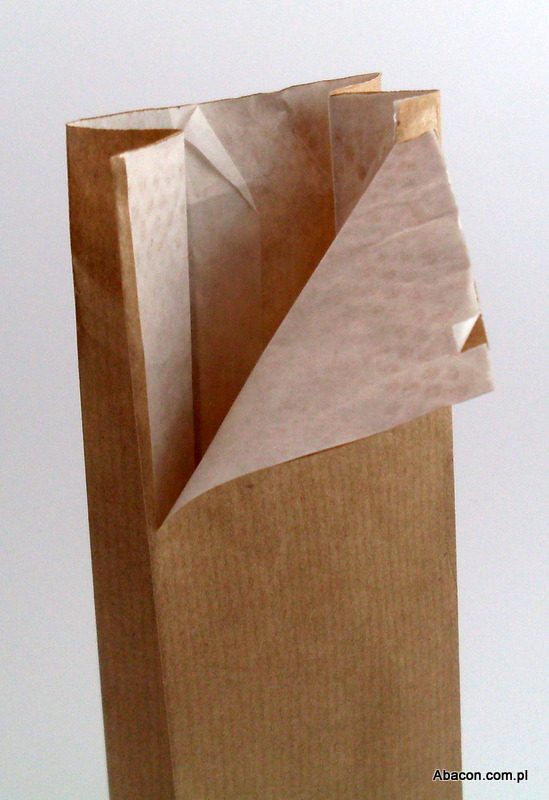 Torebki papierowe dwuwarstwowe EKO wyłożone białym pergaminem