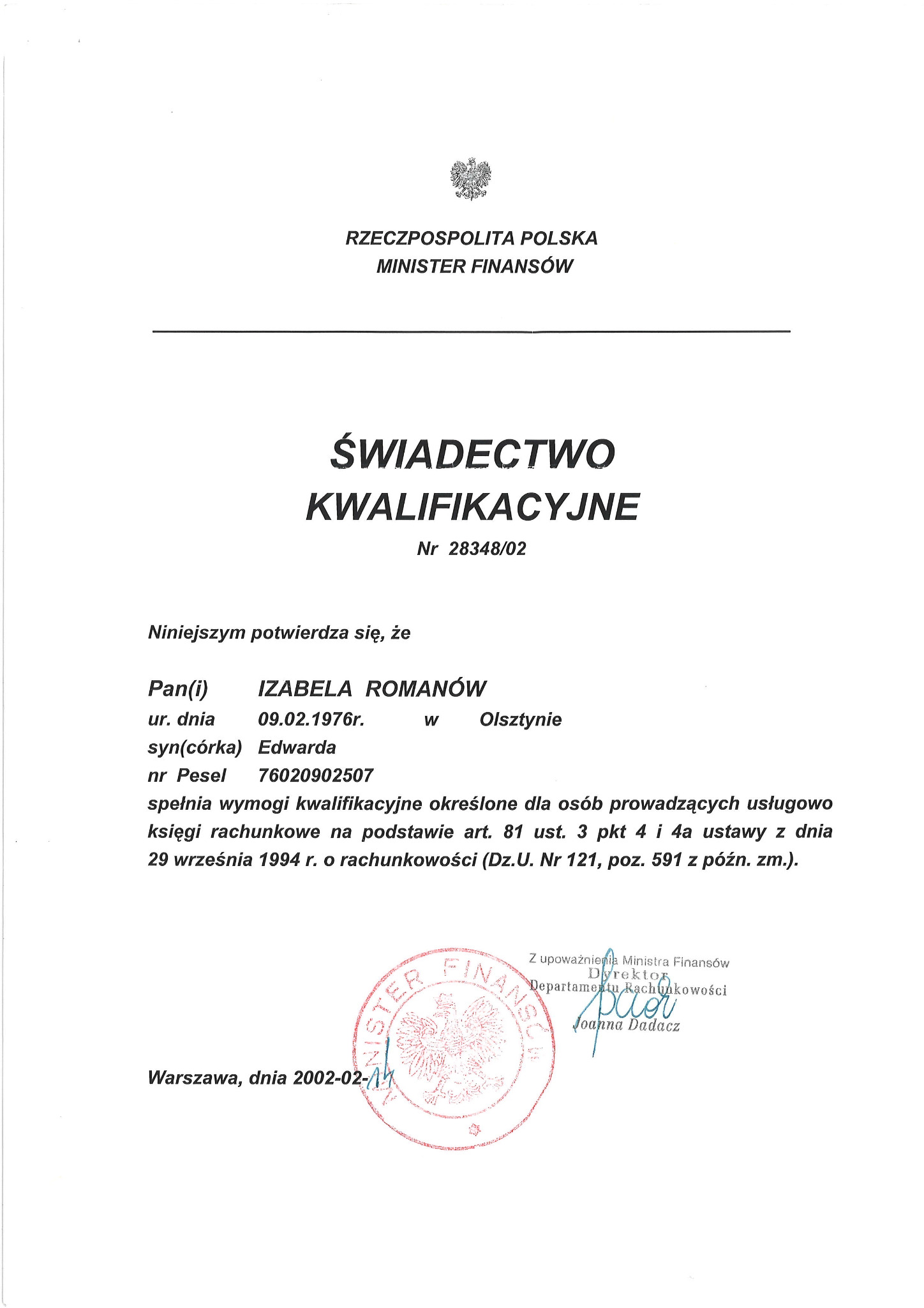 Wieloletnie doświadczenie zawodowe w obsłudze podmiotów gospodarczych