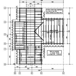 Przykładowy rzut dachu w domu jednorodzinnym.