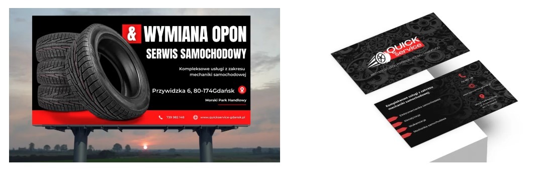 Wykonanie baneru i wizytówki dla Quickservice