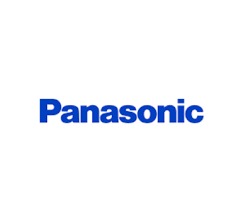 Niebieskie logo Panasonic na białym tle. Minimalistyczny design, wyraźny krój pisma, centralne umiejscowienie. Marka widoczna w branży klimatyzacji i pomp ciepła.