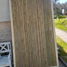 Ścianka z bambusa.