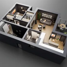 Rzuty 3d - plany mieszkań i pięter