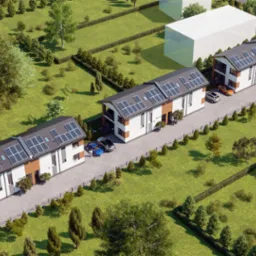 Wizualizacje osiedla - plany z lotu ptaka