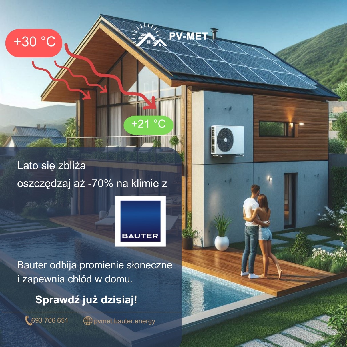 Lato w pełni, pomaluj dom Bauterem i ogranicz zużycie energii przez klimatyzator.
