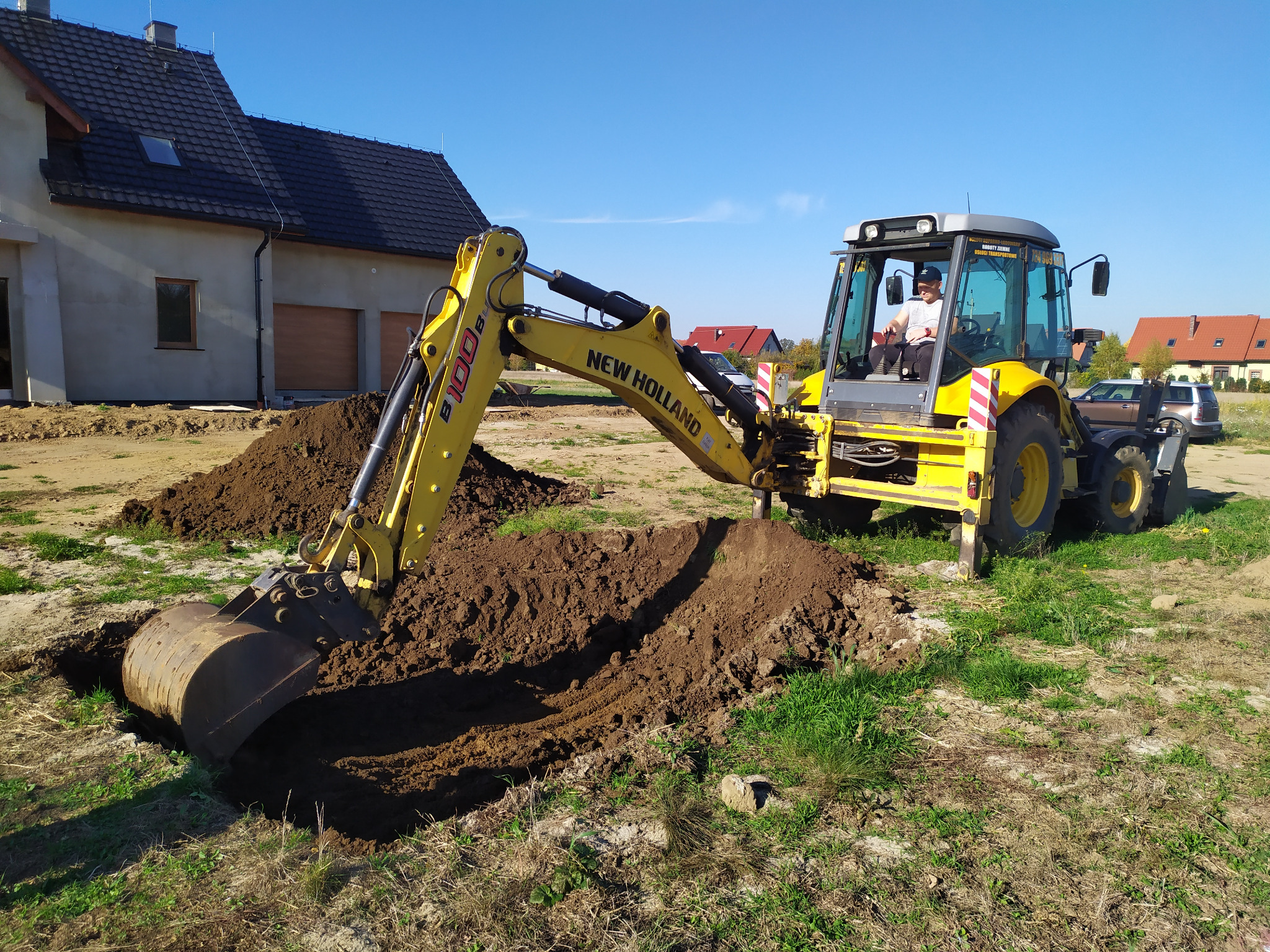Wykop pod szambo betonowe