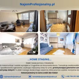 Metamorfoza mieszkania we Wrocławiu: porównanie stanu przed i po home stagingu, prezentujące salon i sypialnię z nowym umeblowaniem i dekoracjami.