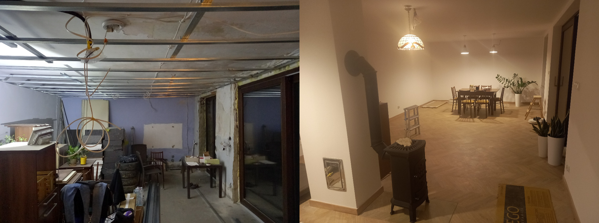 Generalny remont całego poziomu mieszkalnego w domu jednorodzinnym.