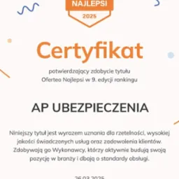 Wyraz uznania dla rzetelności, wysokiej jakości świadczonych usług oraz zadowolenia Klientów.