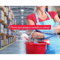 Firma sprzątająca świadczy usługi:
-Sprzątanie pobudowane i poremontowe. Specjalizujemy się w kompleksowej obsłudze porządkowej.
                        