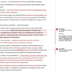 Przykład redakcji w trybie śledzenia zmian (Word).