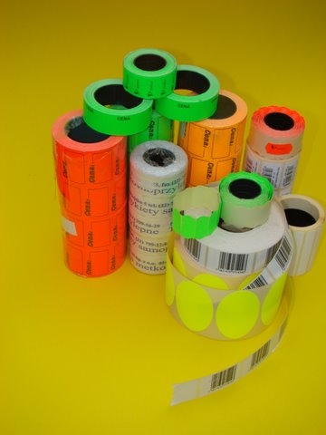 Etykiety samoprzylepne, metki, taśmy do metkownic