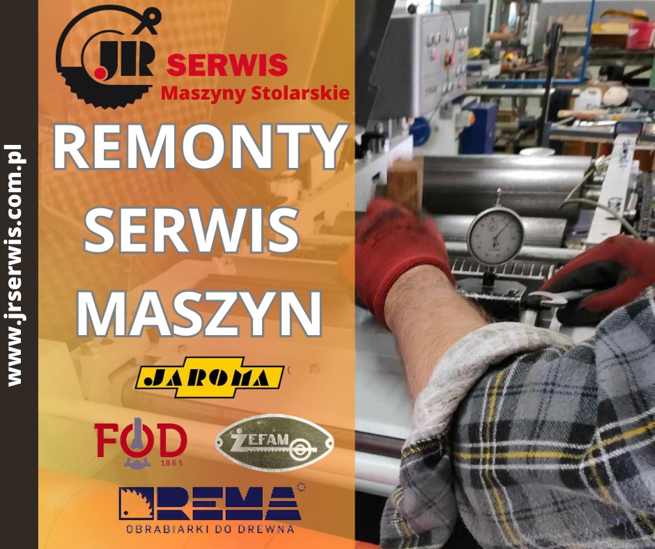 Oferujemy serwis -remonty- części zamienne JR SERWIS Maszyny Stolarskie