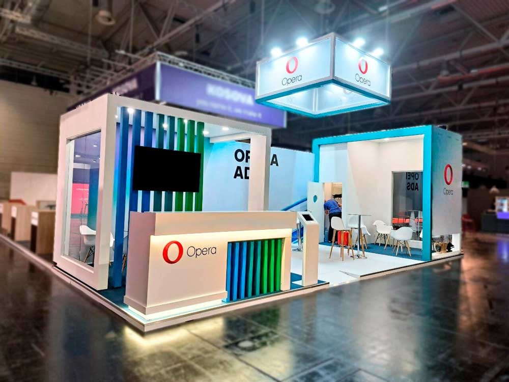 Budowa stoiska wystawienniczego w Kolonii dla firm cyfrowych