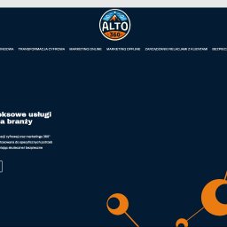 NWAGNER Investments & Technologies sp. z o. o. - Strona internetowa firmy Alto360 specjalizującej się w marketingu dla branży security, z menu nawigacyjnym i graficznym motywem połączeń.