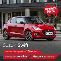 Suzuki Swift w ofercie dnia z ratą 939 zł! Tylko w 𝗩𝗘𝗛𝗜𝗦 najszerszy na rynku wybór samochodów dostępnych on-line!