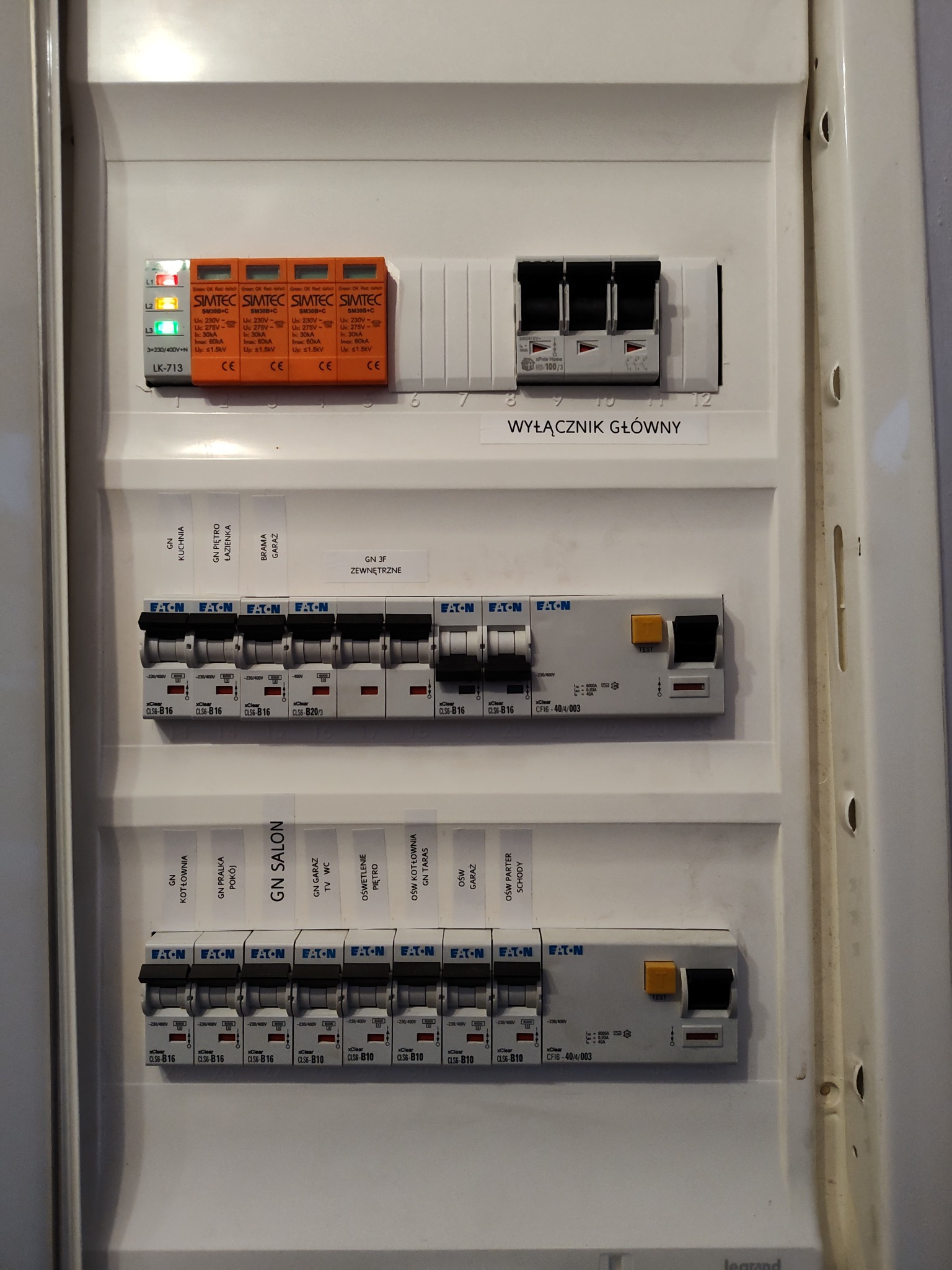 Pomiary okresowe wraz z modernizacją rozdzielnicy w budynku jednorodzinnym.