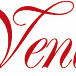 Czerwone, ozdobne logo 'Vena' z symbolem zastrzeżonego znaku towarowego (R) w k&oacute;łku, na białym tle.