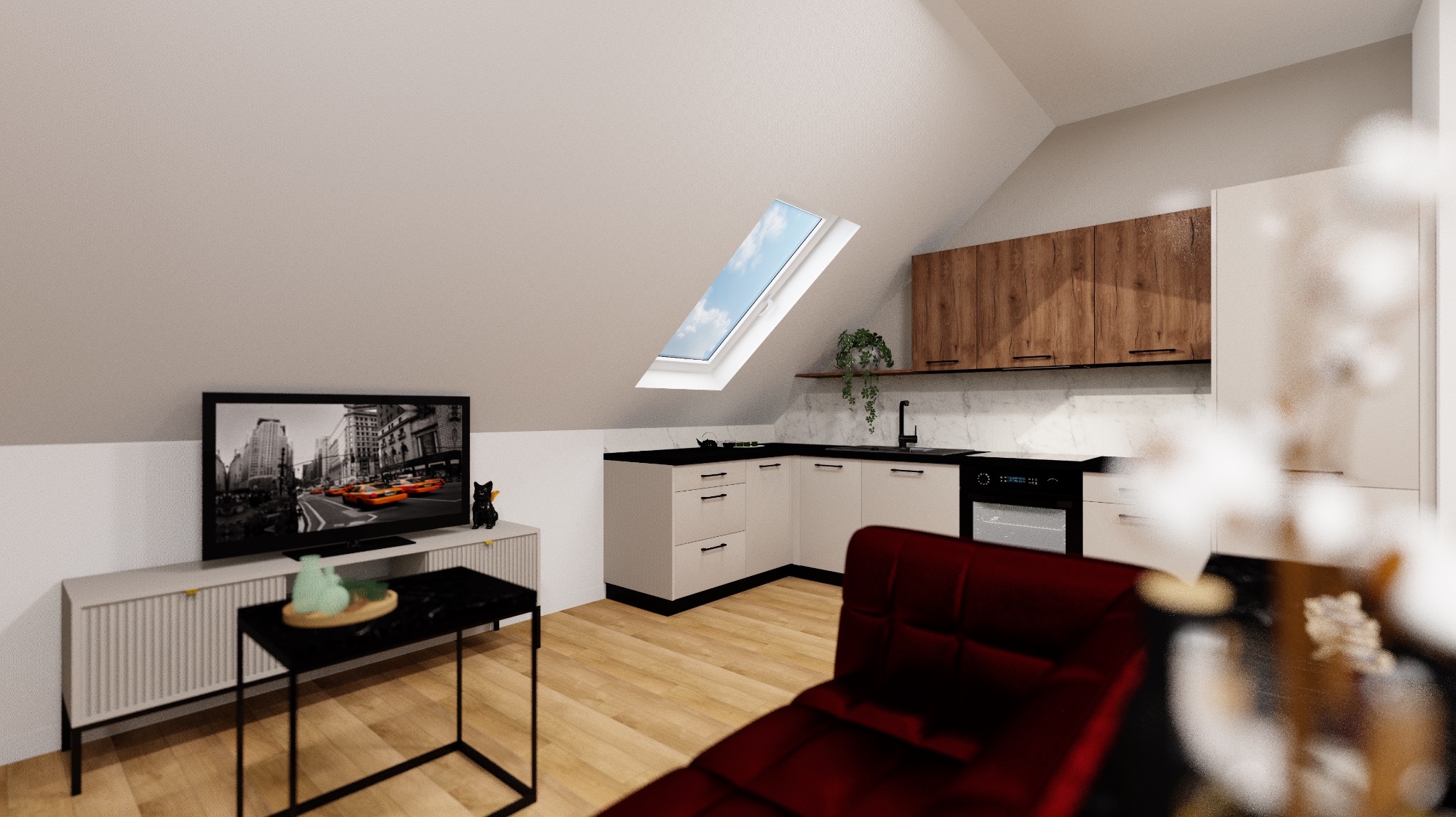 Projekt mieszkania na wynajem w Barlinku.