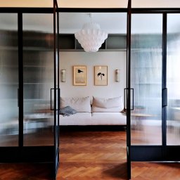 Drzwi loftowe z ryflowanym szkłem GDEL