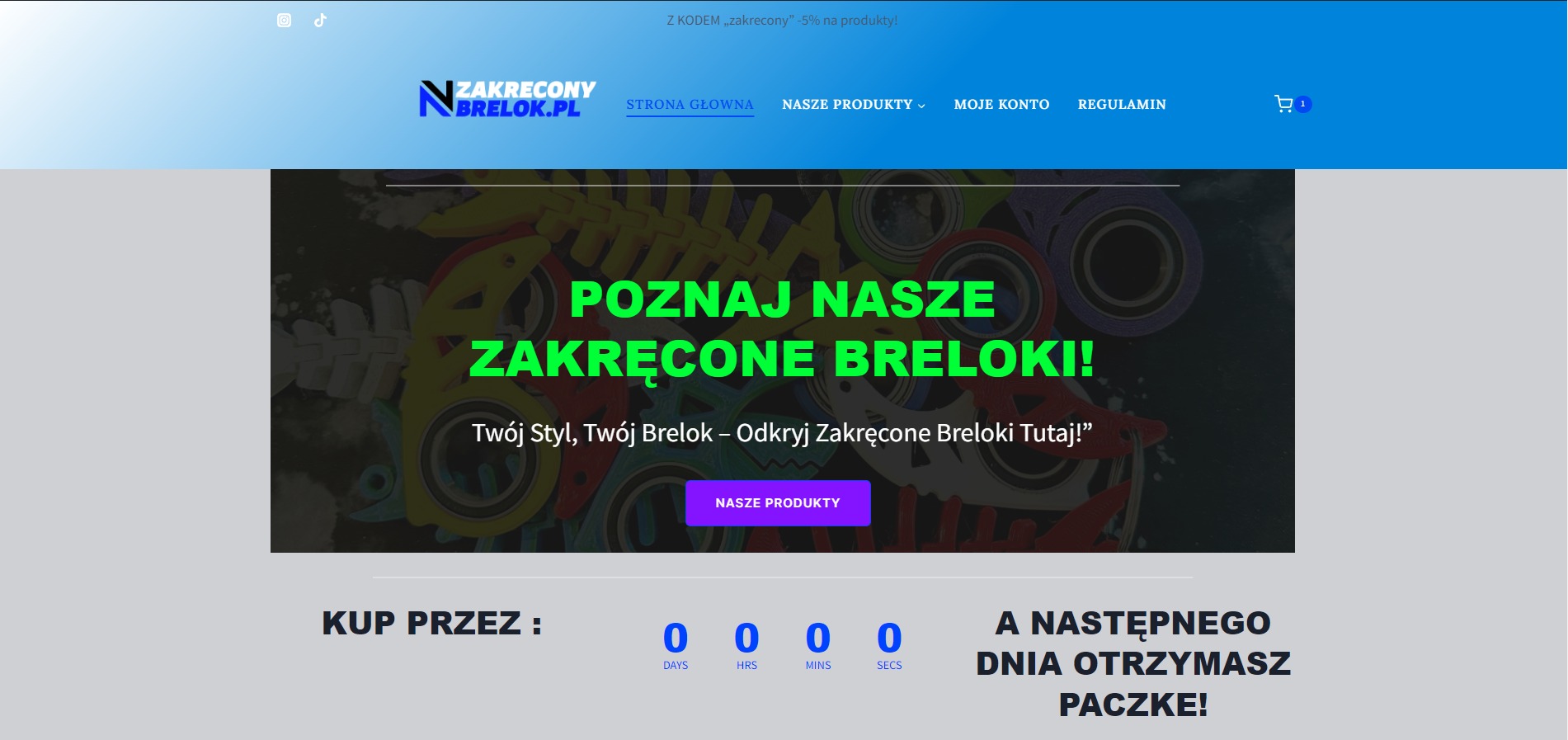 Realizacja sklepu internetowego pod sprzedaż breloków!