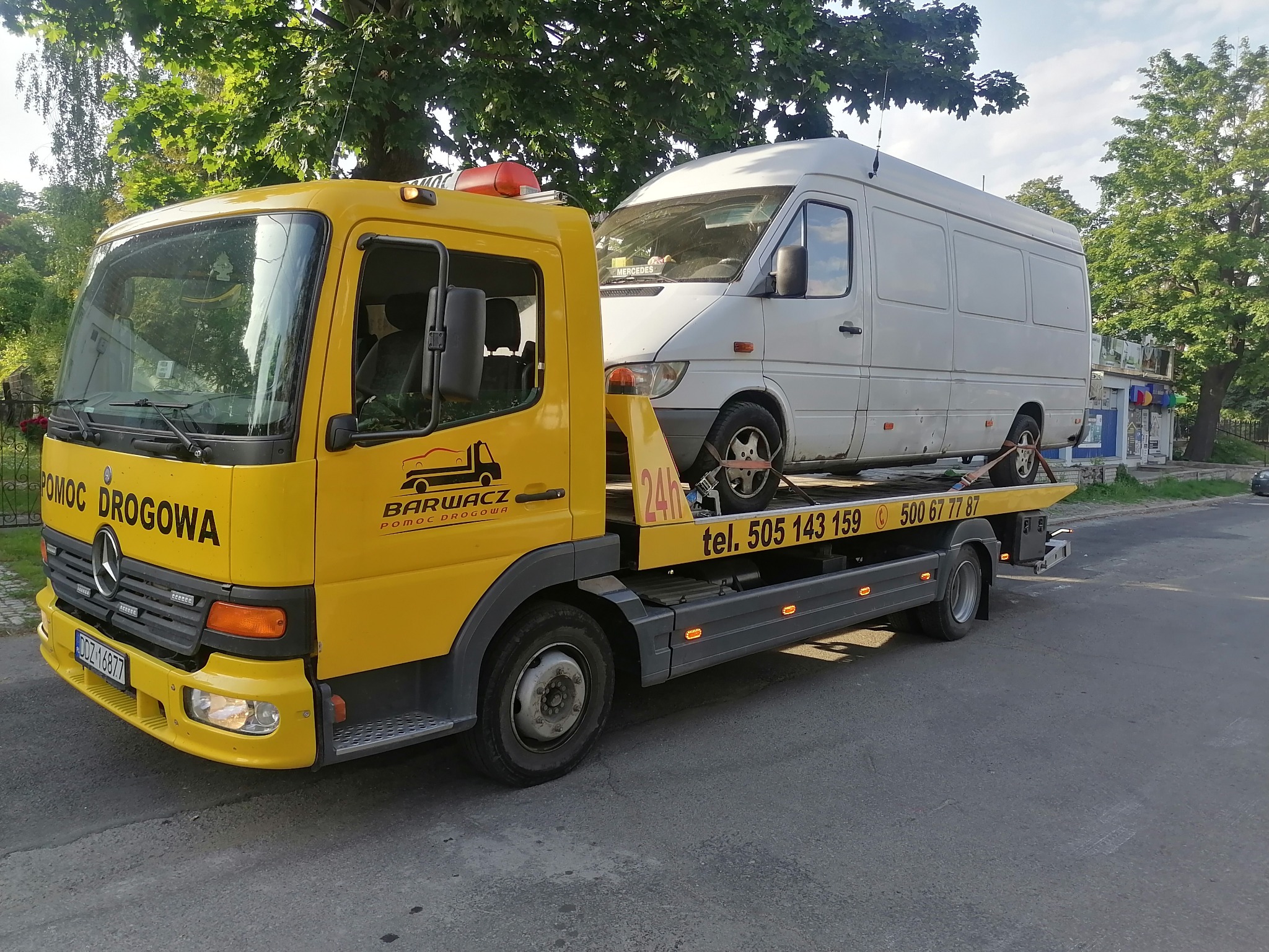 Pomoc drogowa dla samochodów dostawczych.