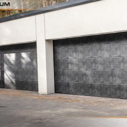 Bramy garażowe Hörmann LPU42 z powłoką Duragrain w kolorze imitującym beton