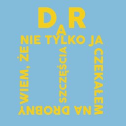 Klatka z lyric video wykonanym dla Polskiego Radia, niestandardowa edycja tekstu