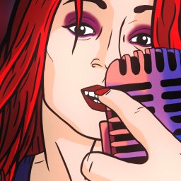 RED STUDIO KAROL GRABAREK - Klatka z teledysku animowanego dla zespołu Steria - bohaterka inspirowana wokalistką, kreskówka