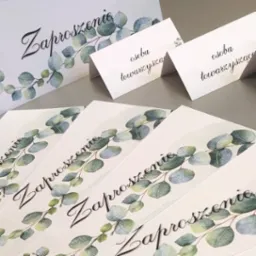 Zaproszenia, winiety, vouchery, zawieszki, wizytówki, ulotki