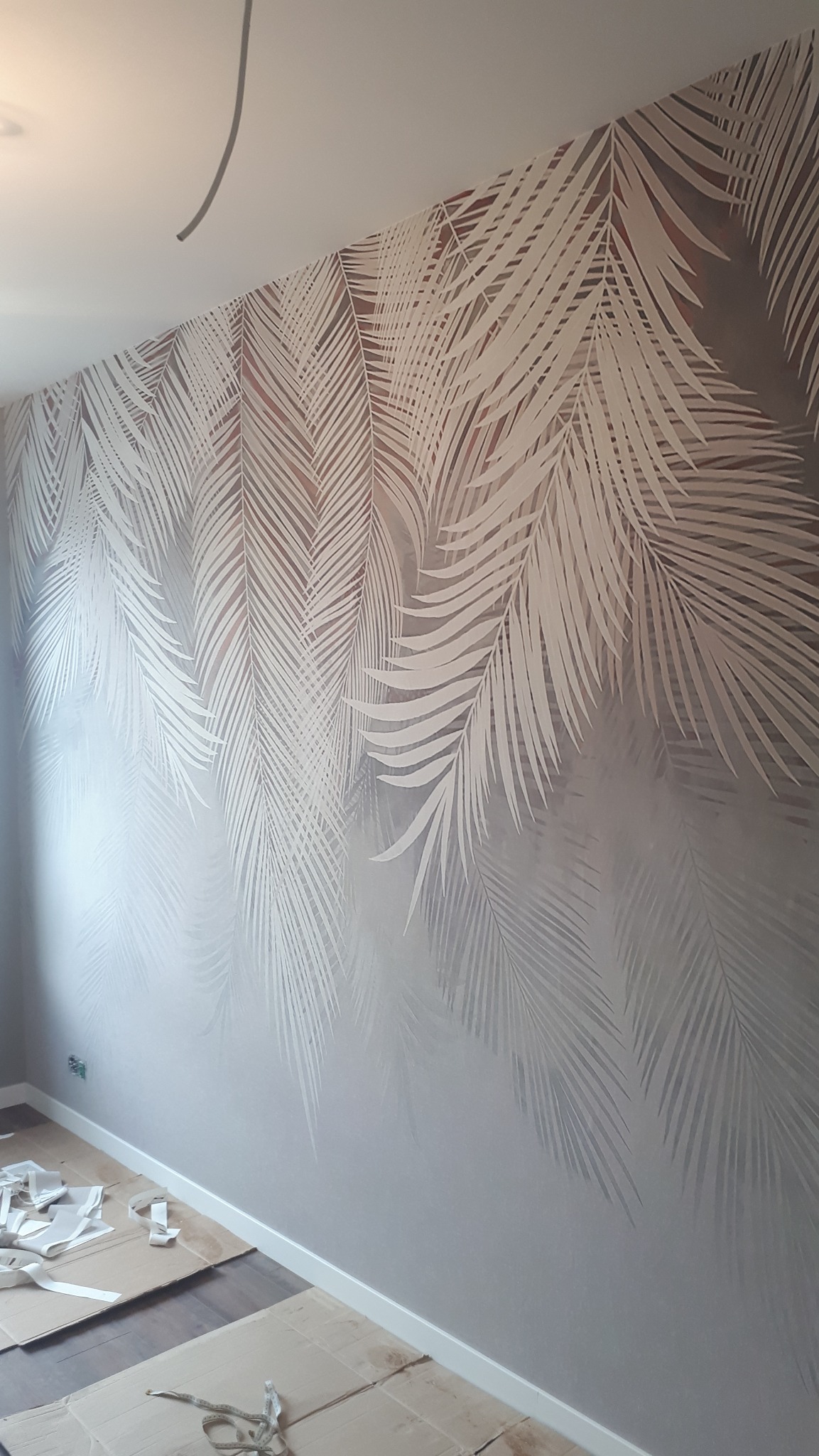 Fototapeta w Sypialni Wzór Duzych Liści