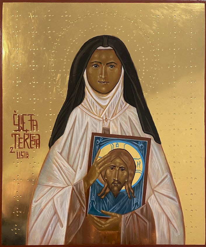 Ikona tradycyjna złocona na poler