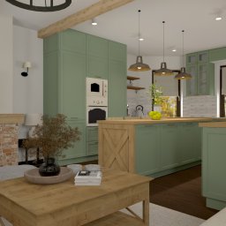 Farmhouse zielona kuchnia