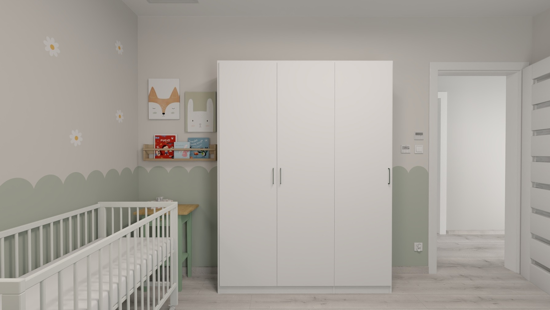 Pokój dziewczynki w naturalnych barwach