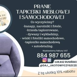 Rusiński Łukasz - pranie tapicerek i wykładzin - Czyszczenie Kanap Lublin