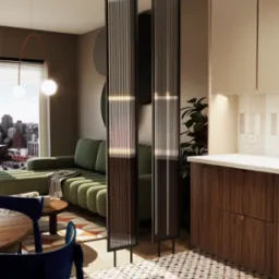 Projekt mieszkania w stanie deweloperskim w Toruniu - styl retro