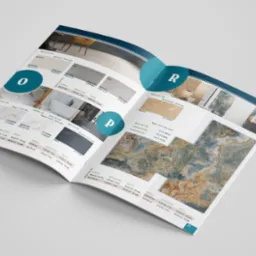 Katalog produktowy płytek ceramicznych i baterii łazienkowych 2023/2024, prezentujący różne wzory, kolory i formaty płytek, w tym imitacje drewna i kamienia, wraz z informacjami o opakowaniach...