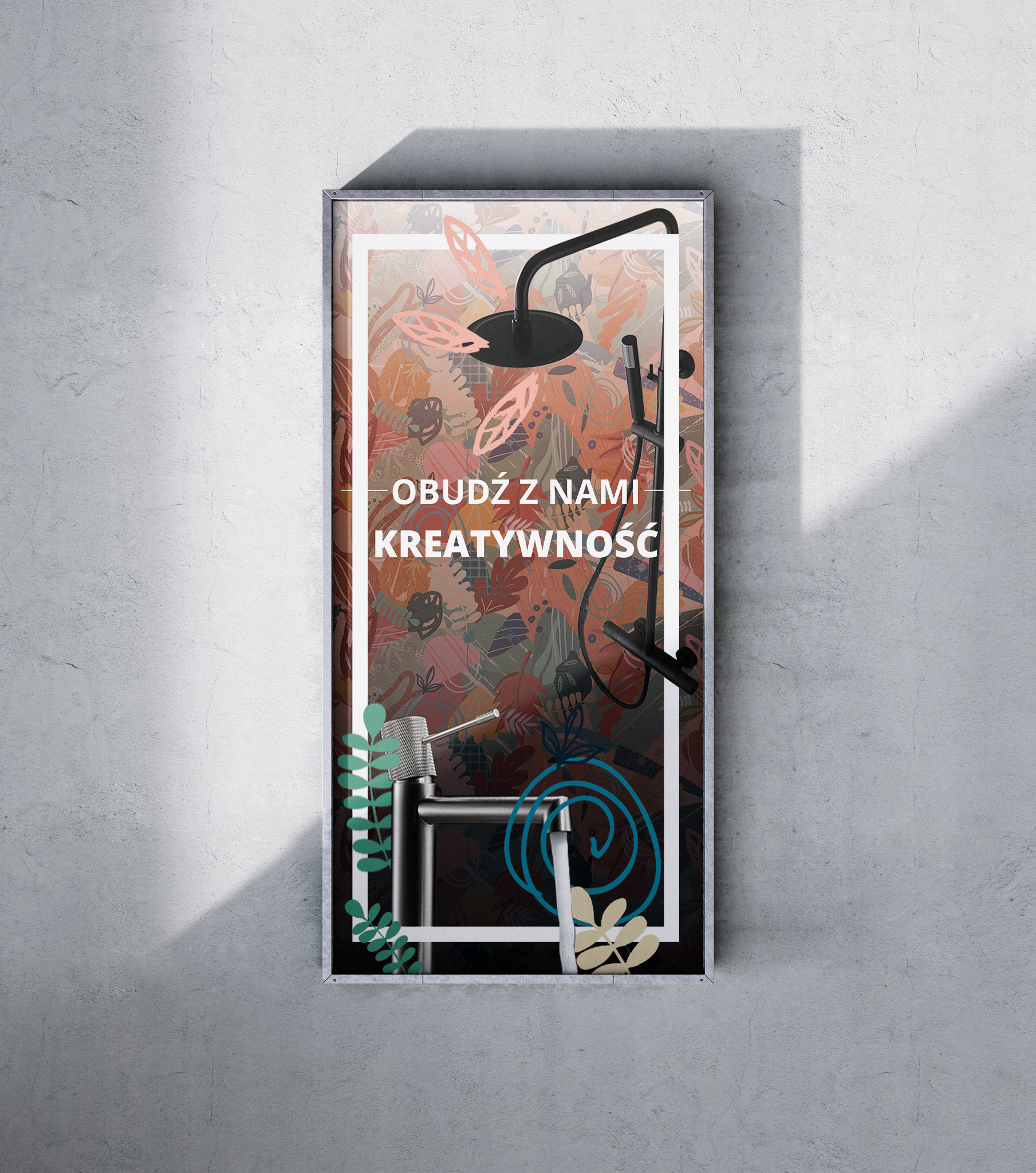 Banner reklamowy umieszczony na budynku w którym znajduje się siedziba firmy dla której powstał projekt.