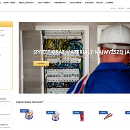 Realizacja sklepu internetowego dla firmy sprzedającej wszystko związane z elektrycznością (ponad 500 000 produktów)