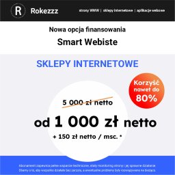 Skorzystaj z promocyjnego finansowania Smart Website i stwórz swój wymarzony sklep internetowy z korzyścią nawet do 80%!