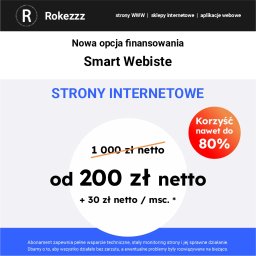 Skorzystaj z promocyjnego finansowania Smart Website i stwórz swoją wymarzoną stronę internetową z korzyścią nawet do 80%!