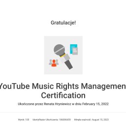 YouTube Music Rights Management Certification