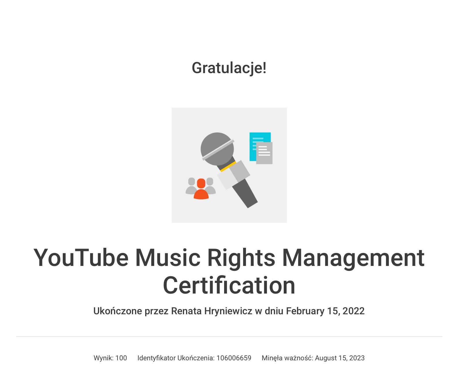 YouTube Music Rights Management Certification