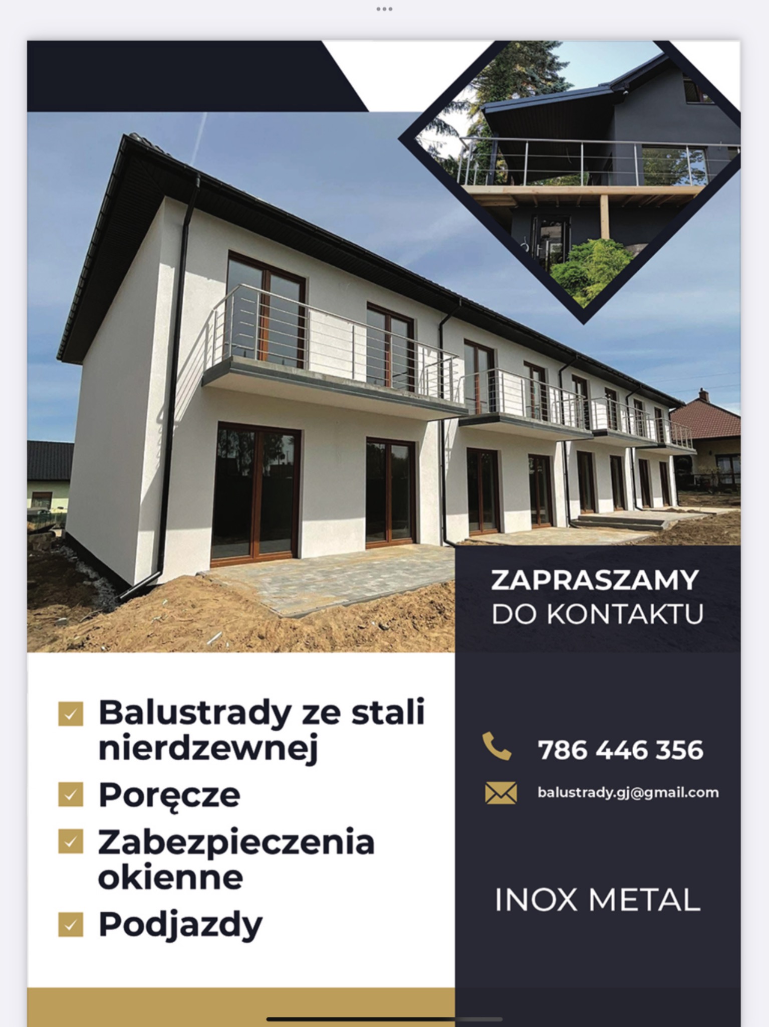 Balustrady Podjazdy Zabezpieczenia Okna Francuskie Schody