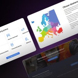 Agencja Tworzenia Stron Internetowych YetiWeb Olaf Orlikowski - Oferty pracy w Koszalinie i za granicą. Mapa Europy z zaznaczonym obszarem działania. Monter rusztowań, dekarz bitumu, elektryk i inne. Praca dla budowlańców.