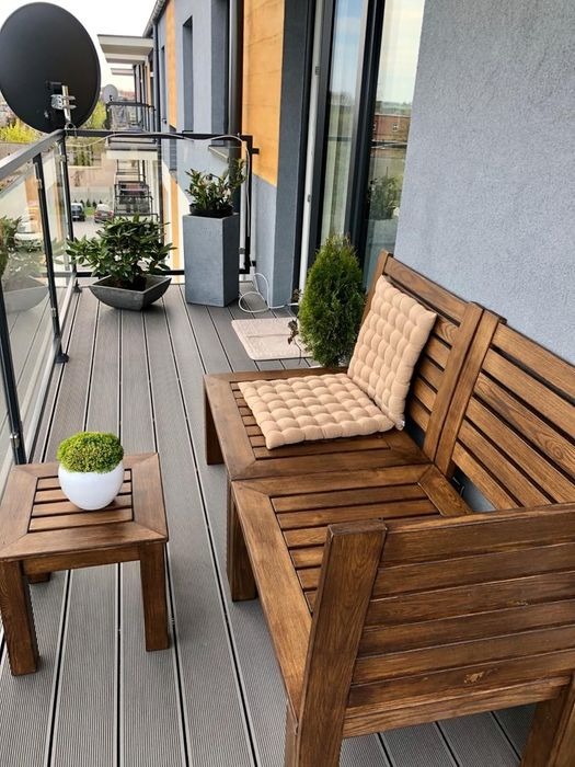 Zestaw mebli tarasowych/balkonowych.