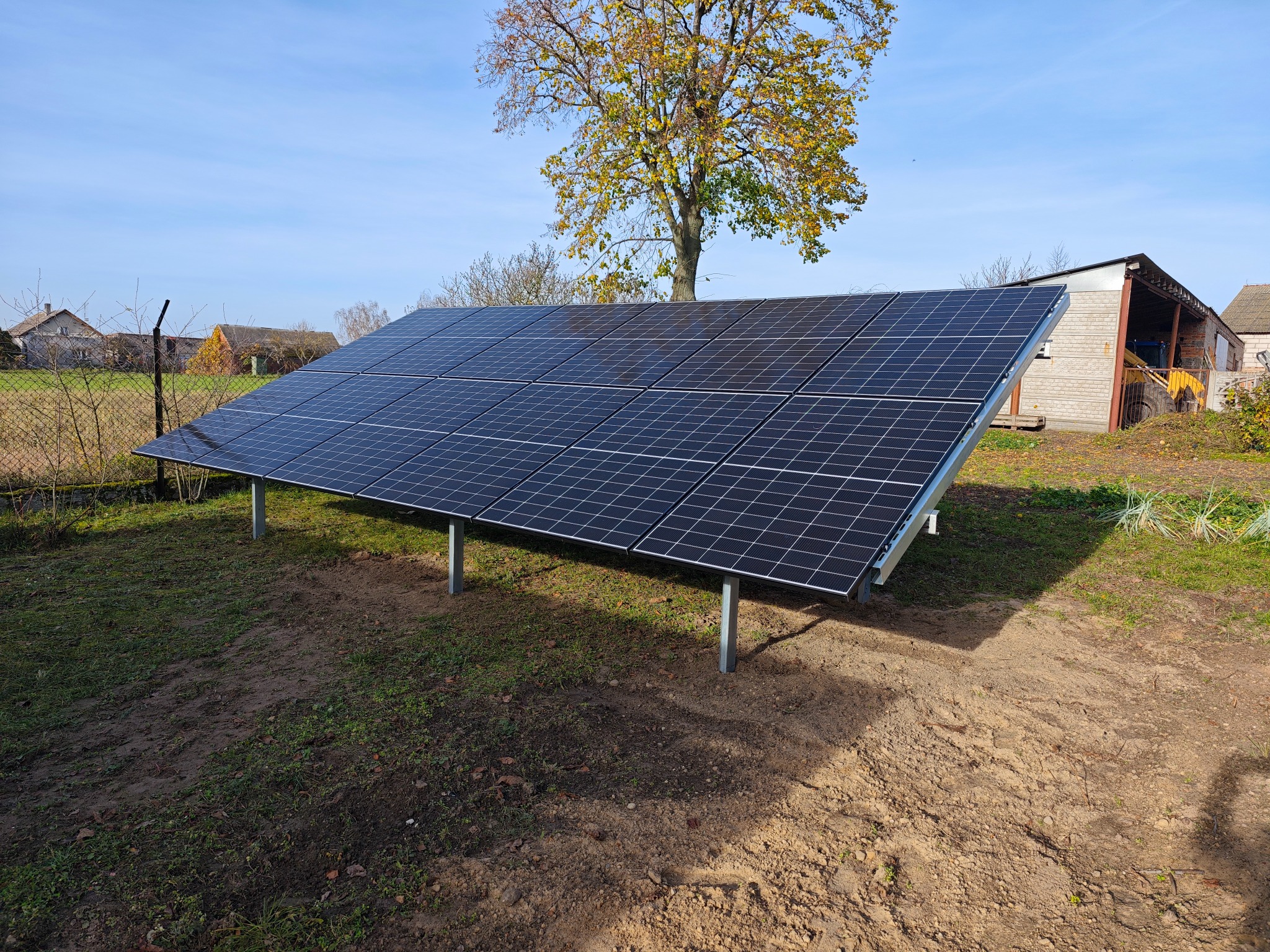 Instalacja 10,8 kWp - grunt, Garby powiat średzki, woj. wielkopolskie