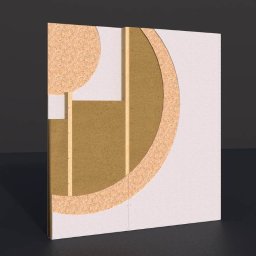 Ruslan Sidletskyi Group - Przekrój ściany szkieletowej z widoczną konstrukcją drewnianą, izolacją z wełny mineralnej i płytą gipsowo-kartonową. Układ warstw w kształcie półkola i ćwiartki koła.