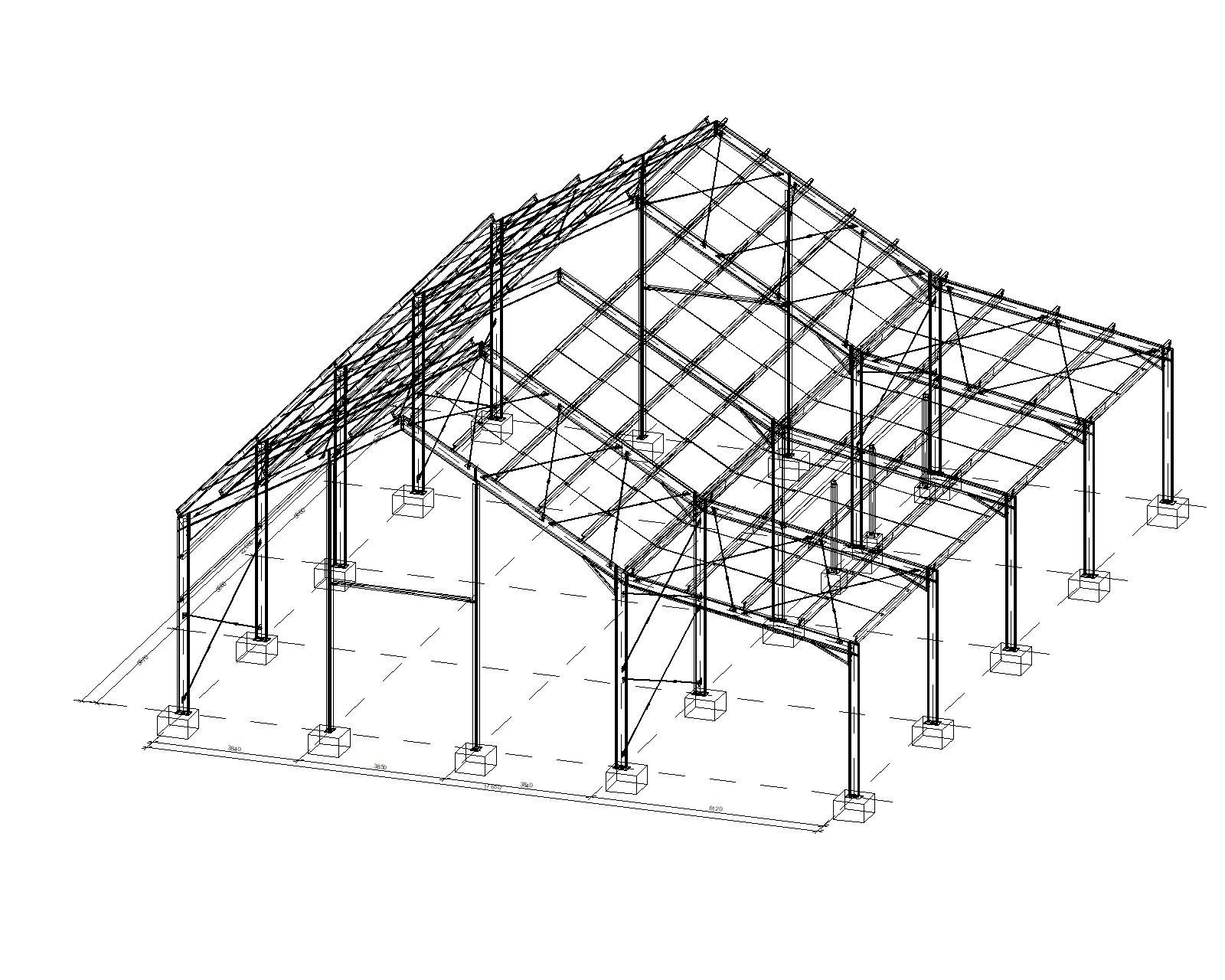 Projekt warsztatowy hali magazynowej